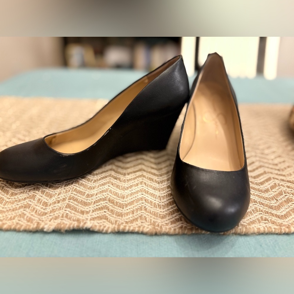 Jessica Simpson Black Wedge Shoes
